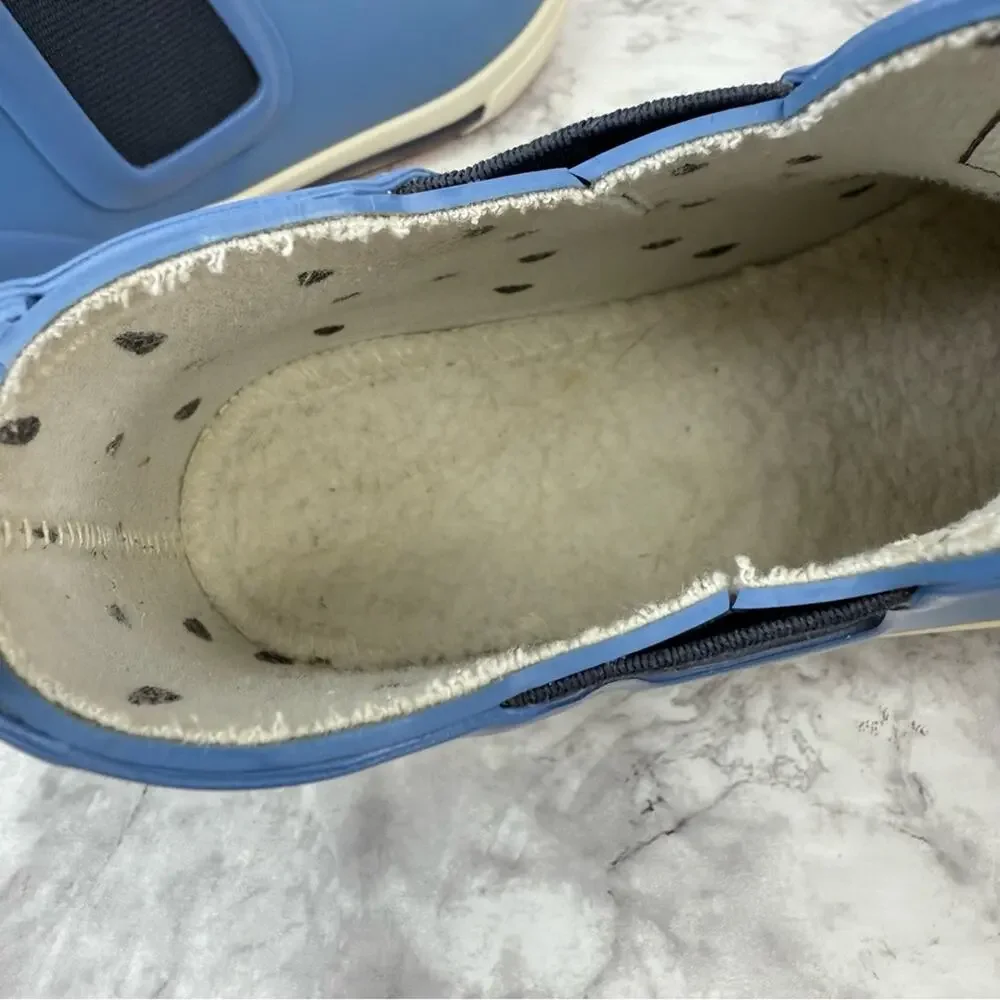 JOULES Rainwell Short Height Slip On Light Blue Rain Boots Kids (US Sz 2 )